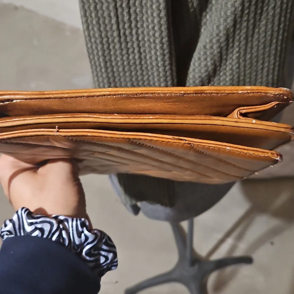 Timeless Classic Quilted Chevron Leather Shoulder Bag - Picture 6 of 11